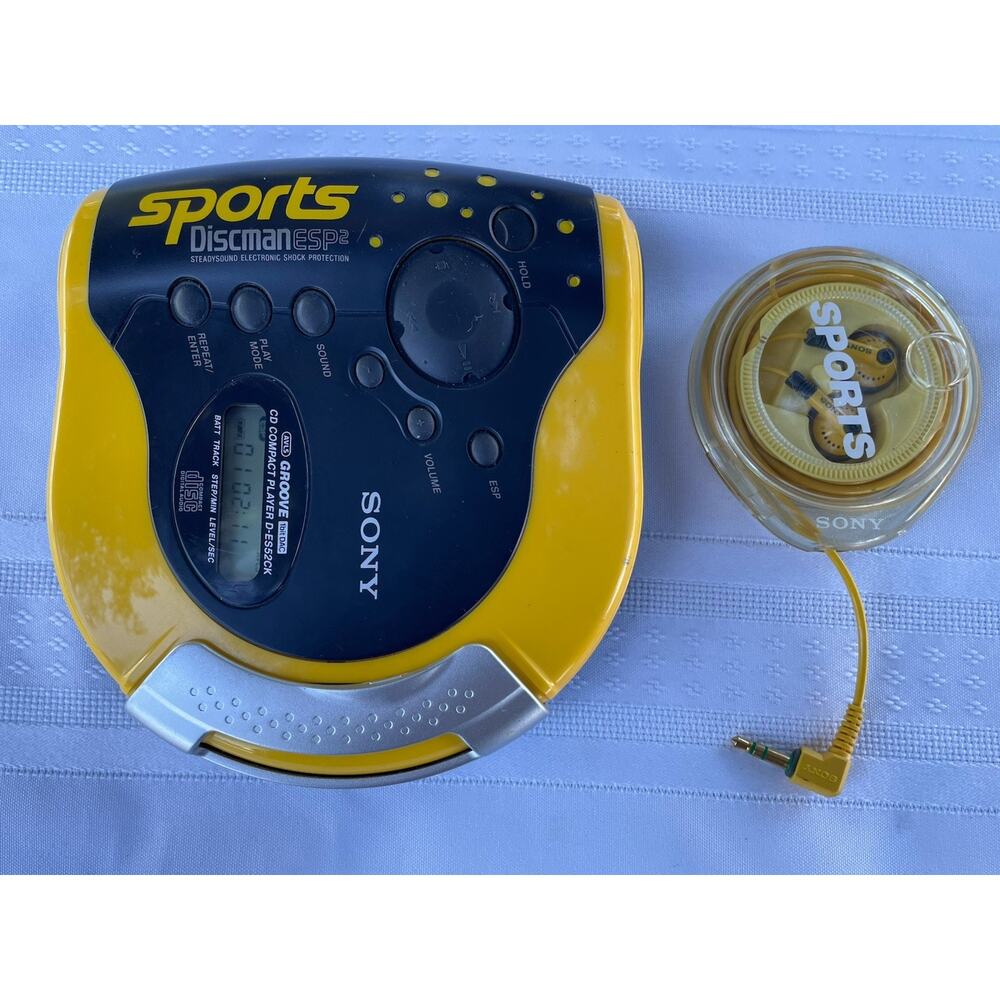 Vintage Sony Sports Discman ESP2, Model D-ES52CK, TESTED With Sony Headphones